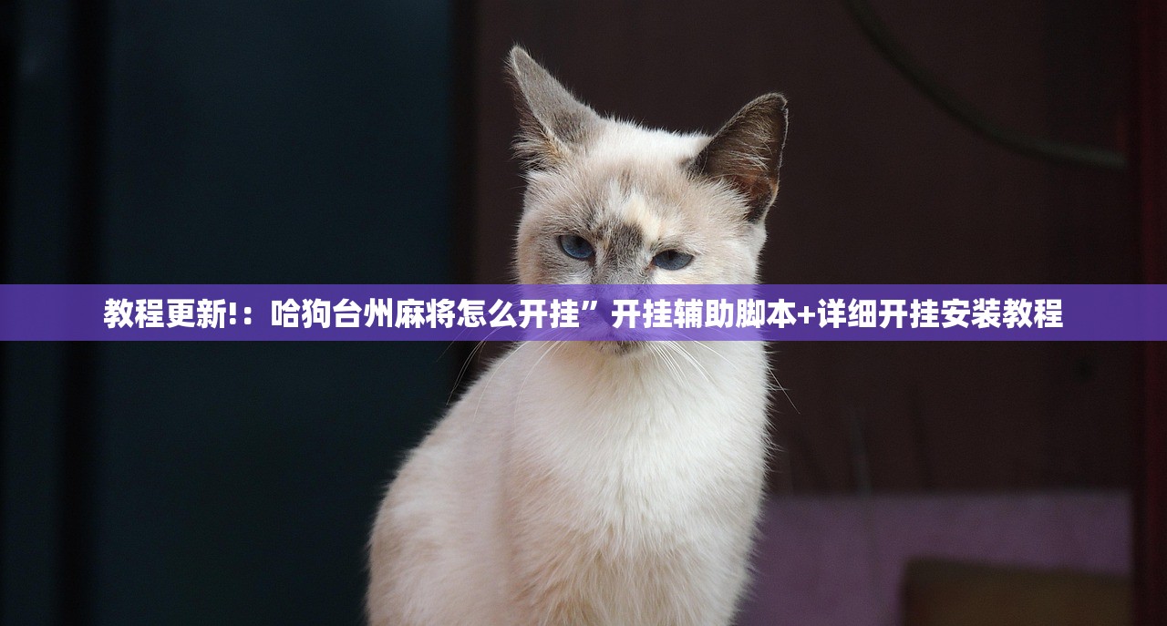 教程更新!：哈狗台州麻将怎么开挂”开挂辅助脚本+详细开挂安装教程
